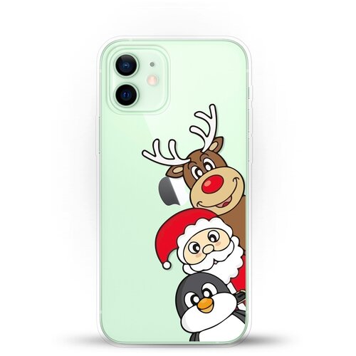 фото Силиконовый чехол новогодний "троица" на apple iphone 12 mini andy & paul