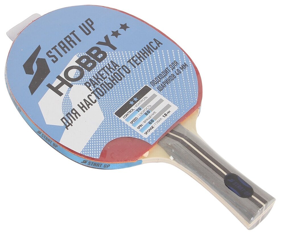 Ракетка ракетка для настольного тениса Start Up Hobby 2Star (9874) 283923, 1594151