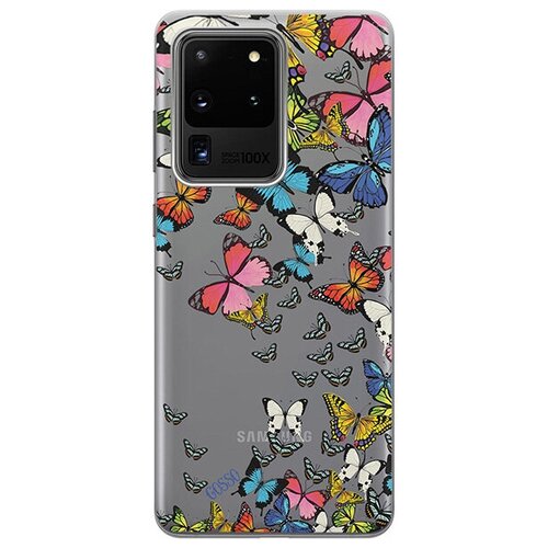 Ультратонкий силиконовый чехол-накладка для Samsung Galaxy S20 Ultra с 3D принтом Magic Butterflies ультратонкий силиконовый чехол накладка transparent для samsung galaxy a80 с 3d принтом magic butterflies