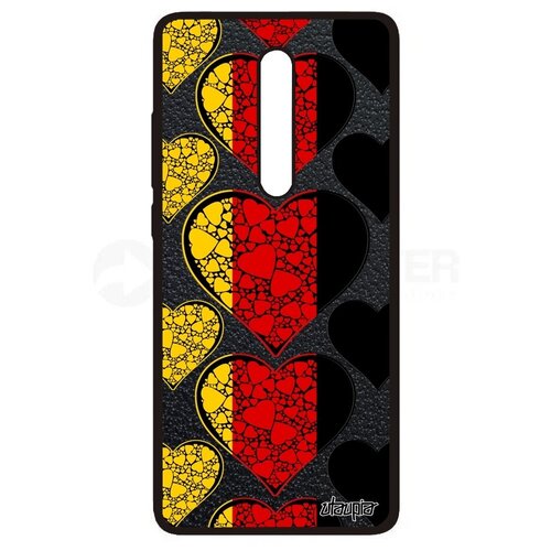 фото Защитный чехол на телефон // xiaomi redmi k20 // "флаг германии с сердцем" стиль дизайн, utaupia, цветной