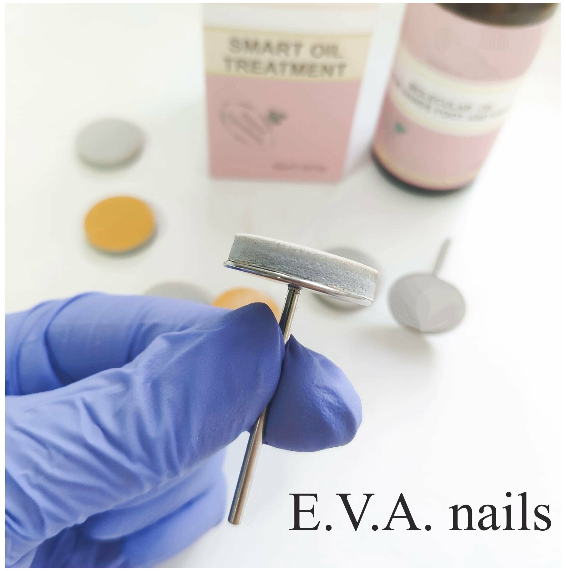Спонжики L х 2шт. (2 пакетика по 25 шт) E.V.A. nails для диска L для педикюра. Подходят для Smart Master Смарт педикюра (EVA/ЕВА)