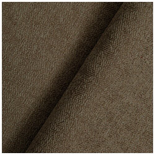 Ткань мебельная рогожка LEVIS 14, светло-коричневый, 100*142см, для обивки мебели, перетяжки, реставрации, штор