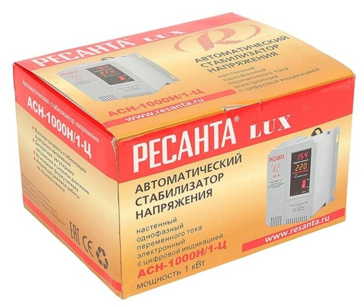 Стабилизатор напряжения Ресанта АСН-1000Н/1-Ц Lux Ресанта