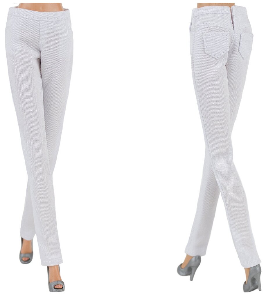 Белоснежные джинсы для кукол 29 см. типа барби