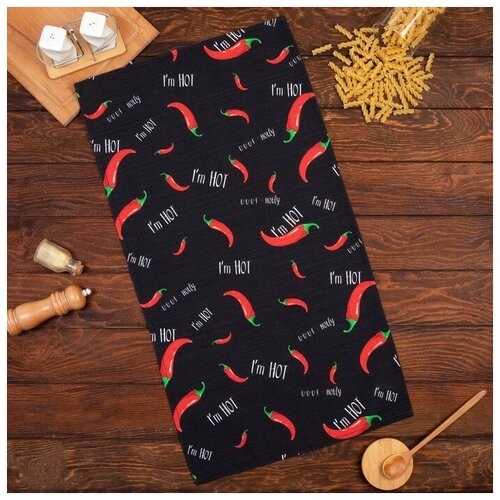 фото Полотенце "этель" pepper 40х73 см, 100% хлопок, репс 210 г/м2