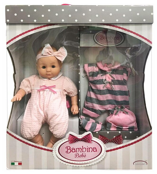 Кукла DIMIAN Bambina Bebe Пупс мягконабивной 36 см BD1620