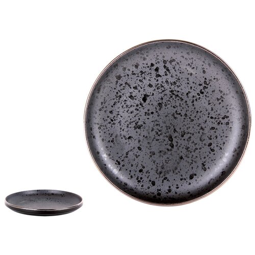 Тарелка десертная Коралл Elite black 18см