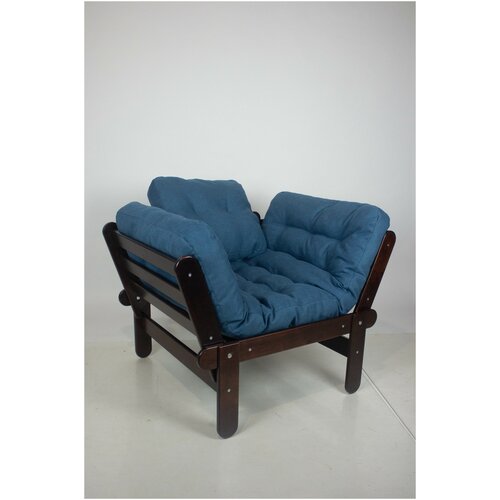 Кресло-кушетка, шезлонг Ламба с матрасом венге/синий