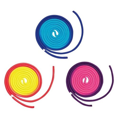 фото Скакалка многоцветная (нейлон, 3 м) - цвет 728 (тёмно-синий х бирюза) chacott