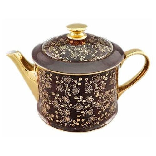 фото Заварочный чайник 400 мл leander "виндзор /золотые цветы /шоколад" 1 / 158688