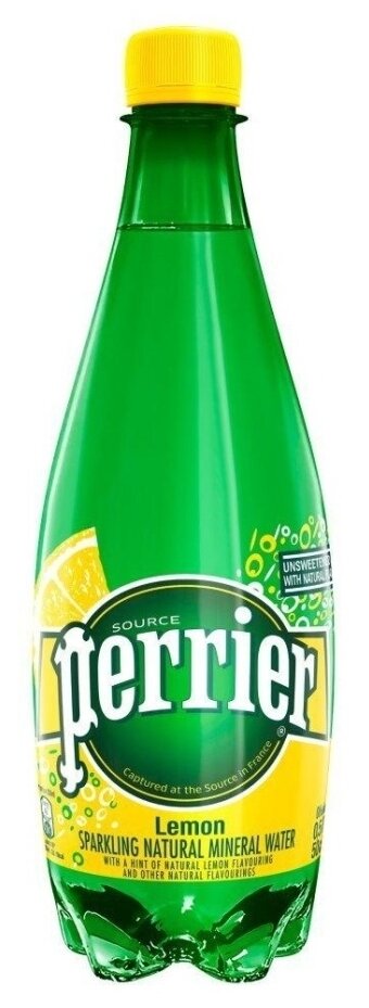 Минеральная вода Perrier газированная, со вкусом лимона, ПЭТ, 24 шт. по 0.5 л - фотография № 2