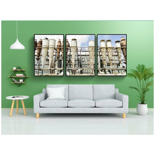 фото Набор модулных постеров для интерьера "бункер, зерно, техас" 60x90 см. в тубусе, без рамки lotsprints