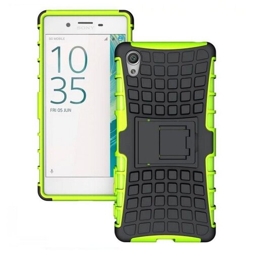 фото Чехол-бампер mypads для sony xperia x / x dual 5.0" (f5121 / f5122) противоударный усиленный ударопрочный зеленый