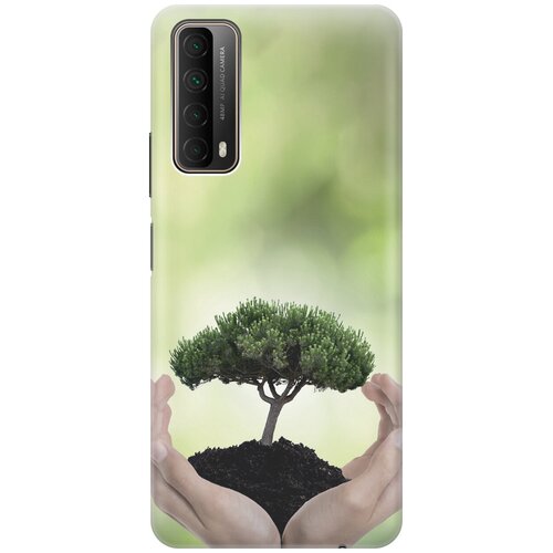 фото Силиконовый чехол на huawei p smart (2021) / хуавей п смарт (2021) с принтом "оберегайте природу gosso