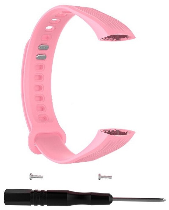 Ремешок силиконовый для смарт-часов Huawei Honor Band 3 розовый