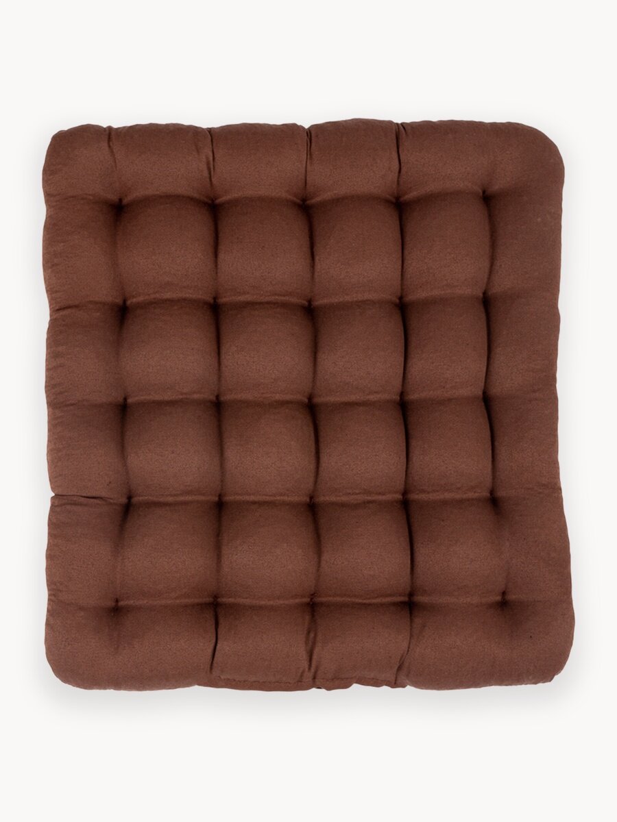 Подушка на стул ортопедическая с гречневой лузгой Bio-Line, для кресла, для школьника,40х40 см, шоколад