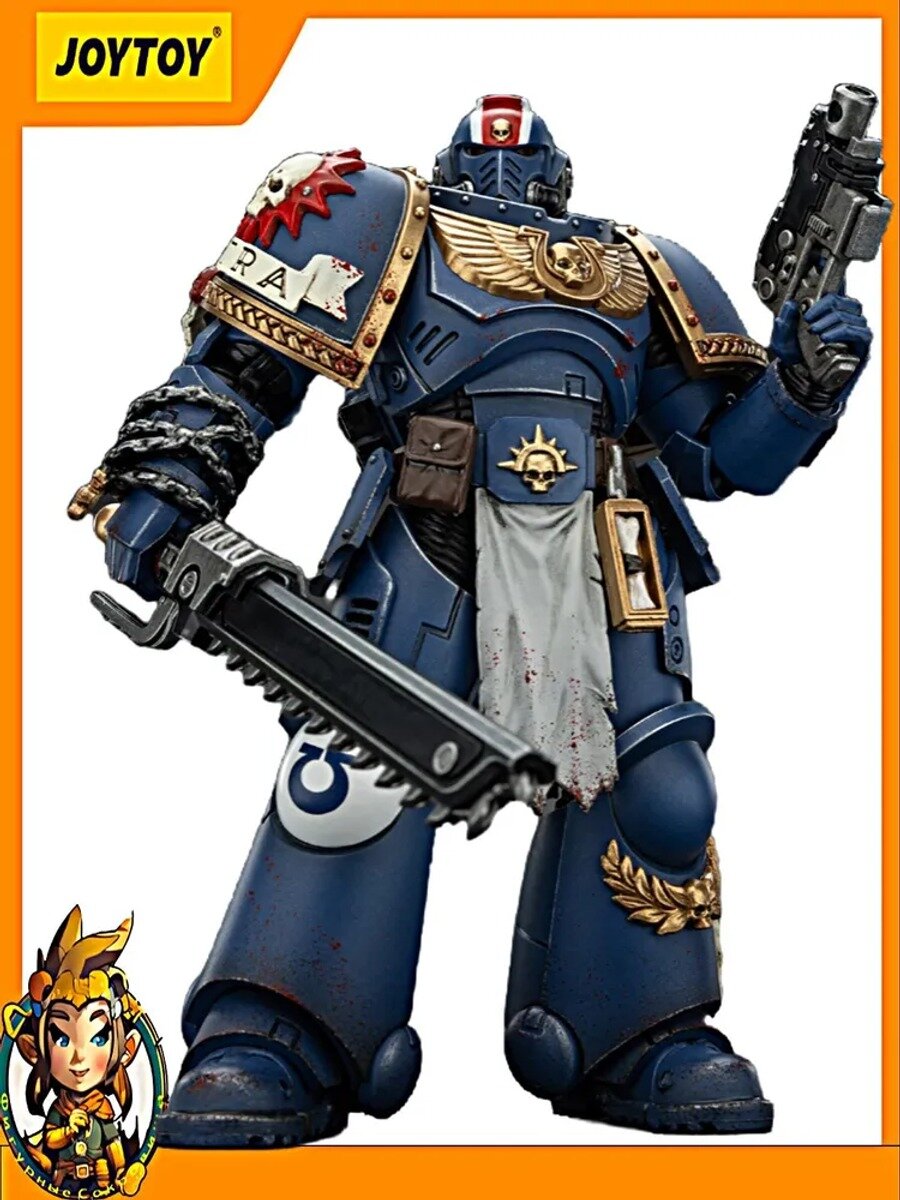 Коллекционная фигурка JOYTOY Warhammer 40000 Ultramarines Lieutenant Titus, масштаб 1/18