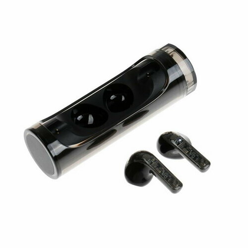 Наушники беспроводные YX11 TWS вкладыши BT 53 28200 мАч шумоподав прозрачные чёрные 2620₽