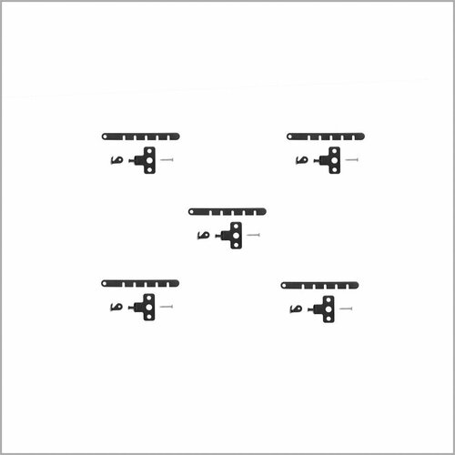 Ограничитель на окноограничитель для окна металлический Стандарт-2 черный муар комплект 5 шт 1030₽