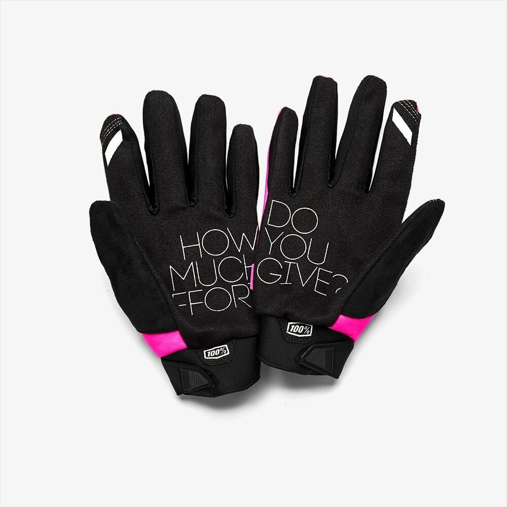 Мотоперчатки женские 100% Brisker Womens Glove (Neon Pink/Black, XL, 2021 (11016-263-11))