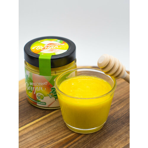 Мёд натуральный с лимоном и имбирём 250г ТМ "Медовые Вечера" (стекло)