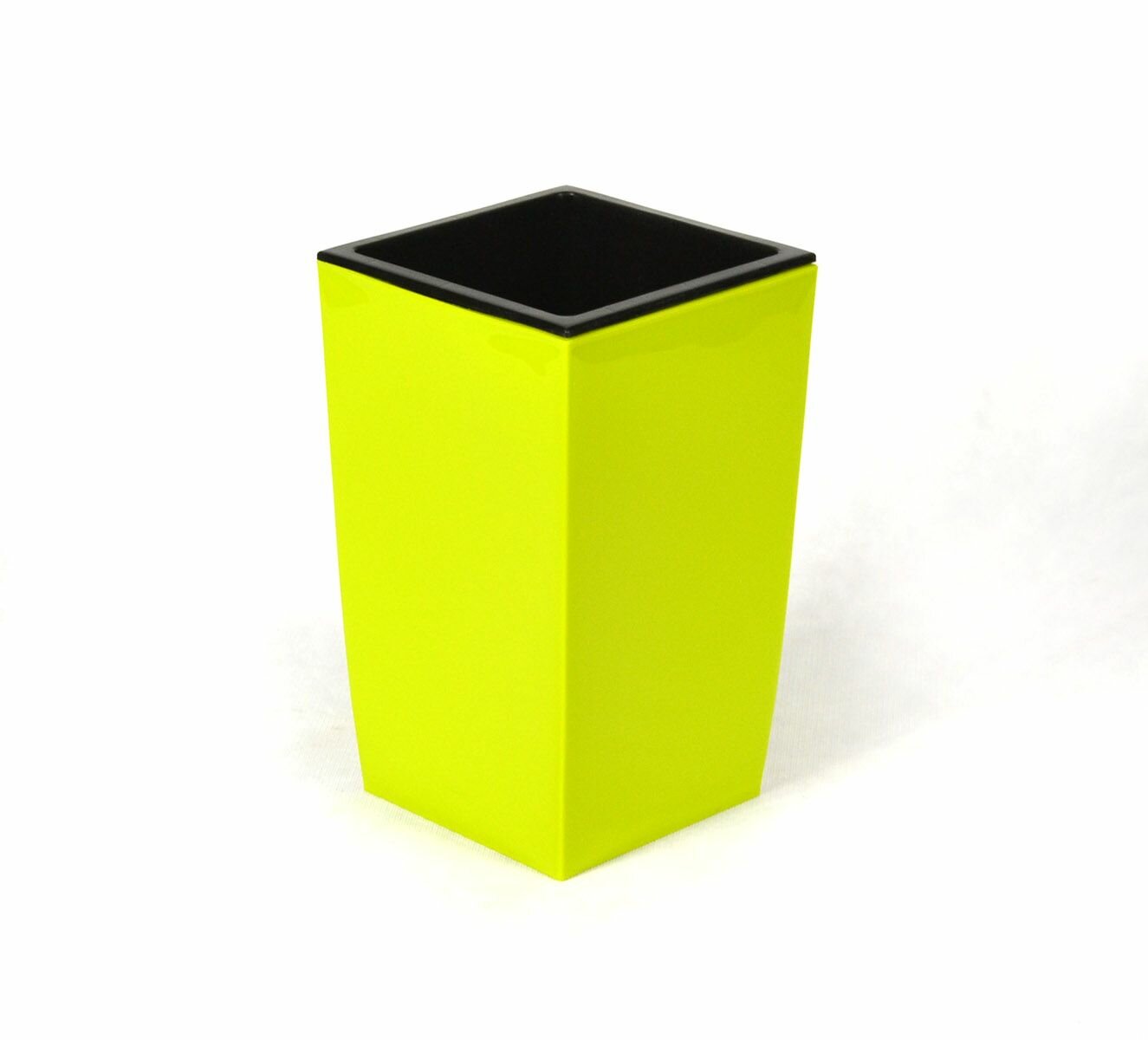 фото Кашпо Жасмин оливковое со вставкой 5,5л, d16см, h26см