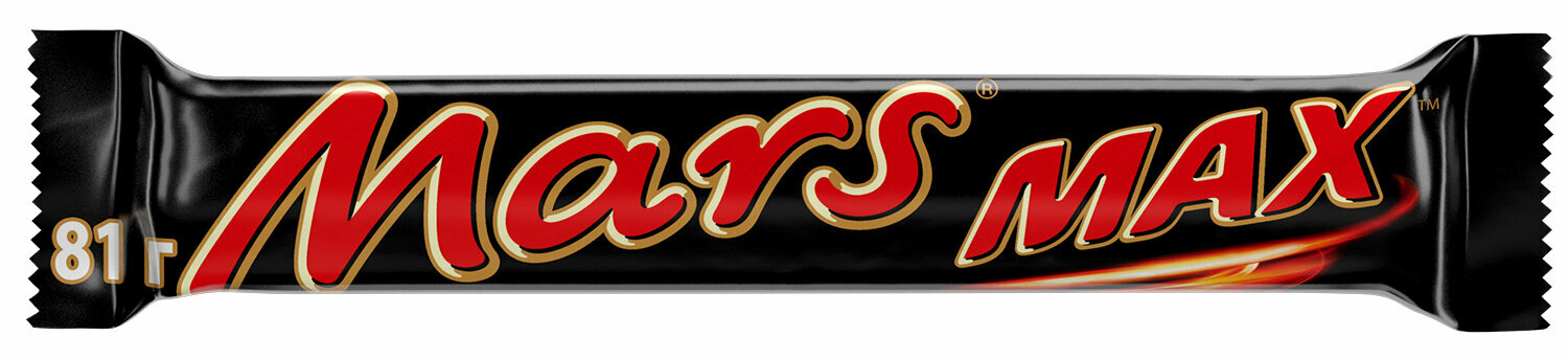 Mars Max шоколадный батончик с карамелью и нугой, 81г