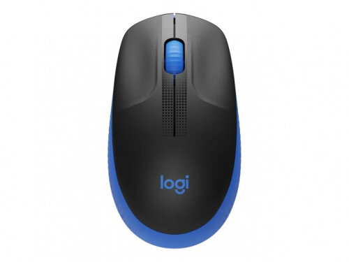 Мышь Logitech M190, оптическая, беспроводная, USB, черный и синий [910-005914]