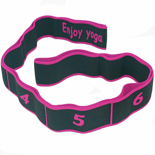 Эспандер для фитнеса пилатеса и йоги спортивная петля для растяжки и гимнастики дома универсальная регулируемая лента для похудения и упражнений для ног рук и ягодиц ленточный инвентарь 451₽