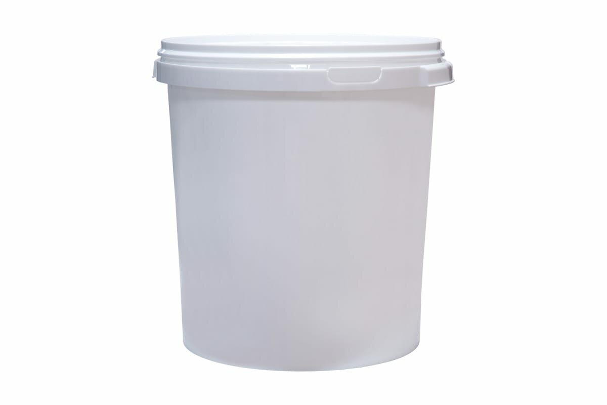 Тара. ру Ведро-бак п/п белый 30л круглый с крышкой, 00256