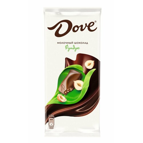 Шоколад Dove молочный с фундуком, 90г - 4 шт