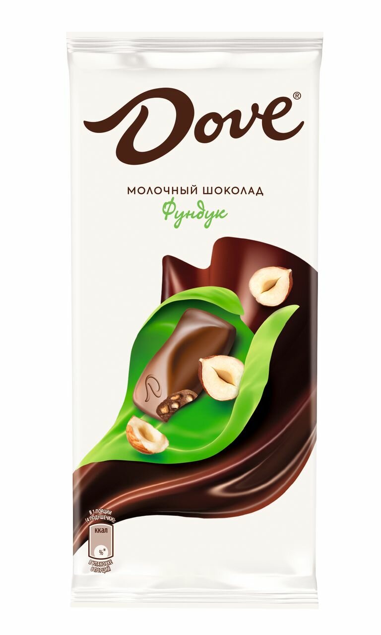 Шоколад Dove молочный с фундуком, 90г - 3 шт