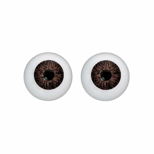 Глаза для кукол клеевые, темно-коричневый, 14 мм, 10 шт.