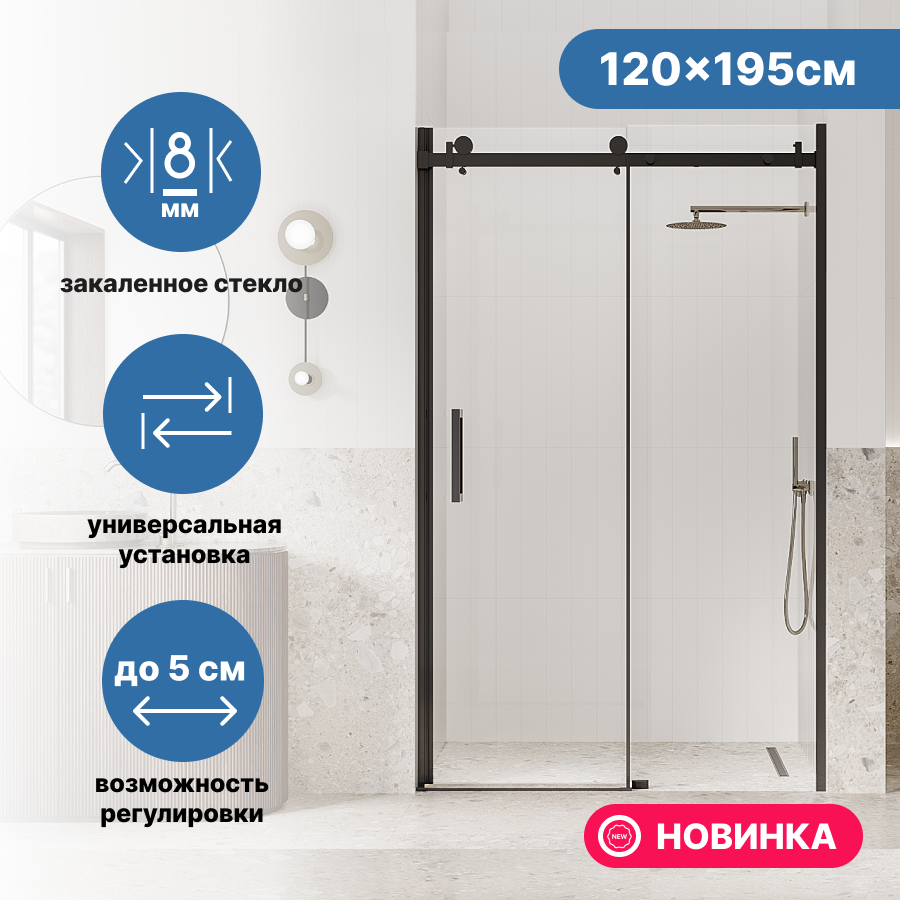 фото Душевое ограждение Ulitka Mango 120х195 см
