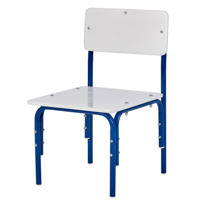 фото Стульчик детский растущий Мой малыш 2-3 группа Белый/Синий