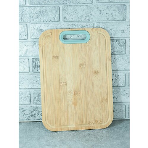 Доска разделочная бамбук 3272312см голубая 951₽