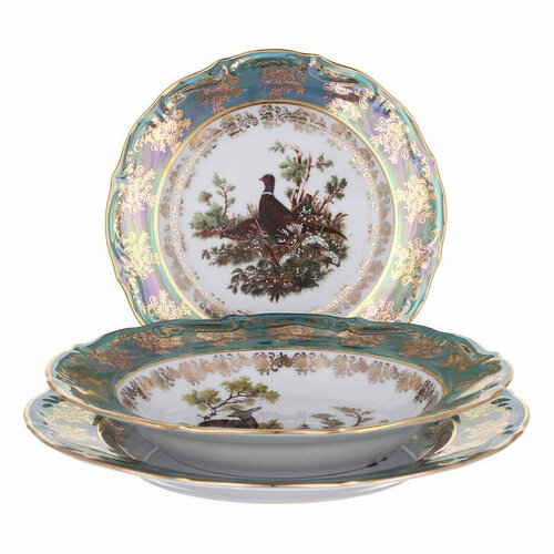 Набор тарелок 18 предметов (19, 23, 25 см) МаМ декор 