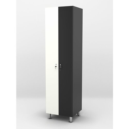Шкаф для раздевалок фитнес 2 Черный и Белый 50 x 45 x 190 см 20345₽