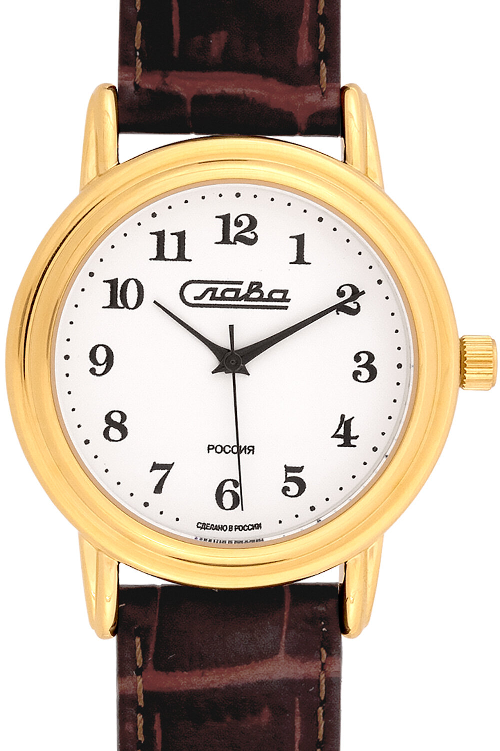 Наручные часы Слава Традиция, белый, черный, золотой — фото 1