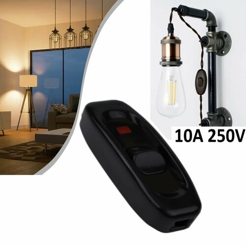 Выключатель(переключатель) для настольной лампы, светильника, света черный