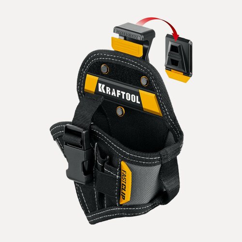 Изображение товара KRAFTOOL KH-5C с быстросъёмным креплением FastClip, 5 карманов и петель, кобура для компактного шуруповерта (38770)