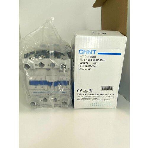 222227 - Контактор NC1-4008 40А 2НО+2НЗ 230В 50Гц (R) (CHINT)