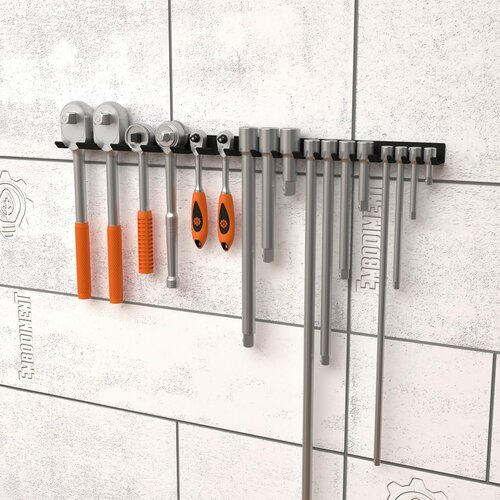 Держатель для трещоточных ключей настенный черный 1121₽