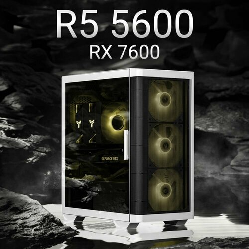 OXYGEN AMD Ryzen 5 5600, RX 7600 8GB, DDR4 32GB, SSD 1000GB Белый