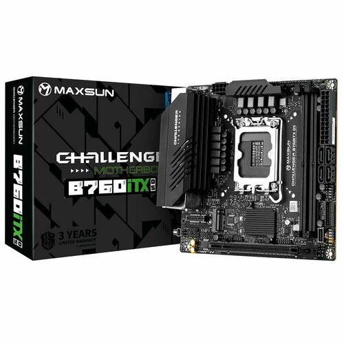 Материнская плата Maxsun B760ITX D5 B760 LGA1700 Intel B760 Mini-ITX RTL 6940709694060 15311₽