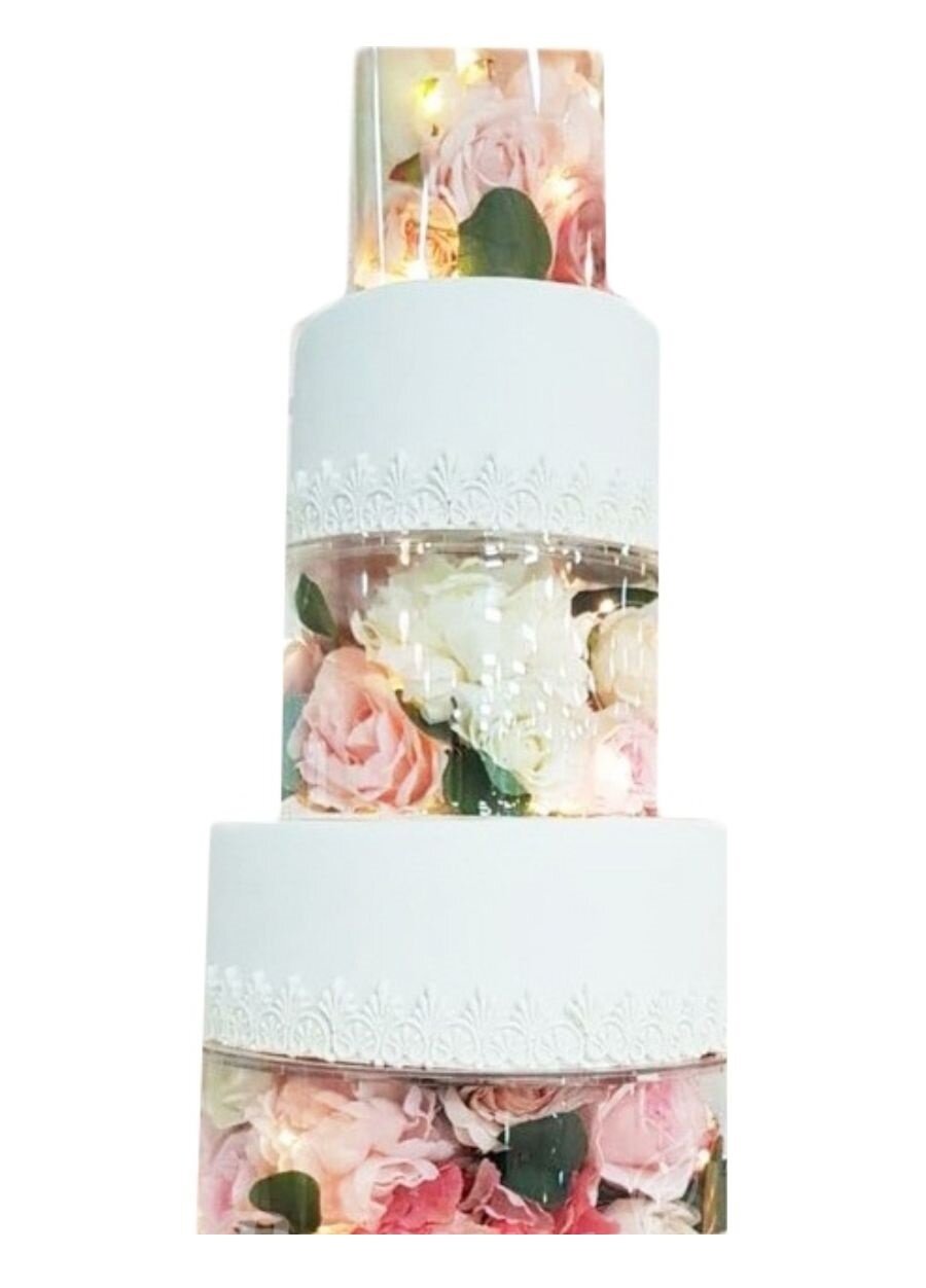 Подставка для торта 3-х ярусная Фальшярус Цилиндр TP-3