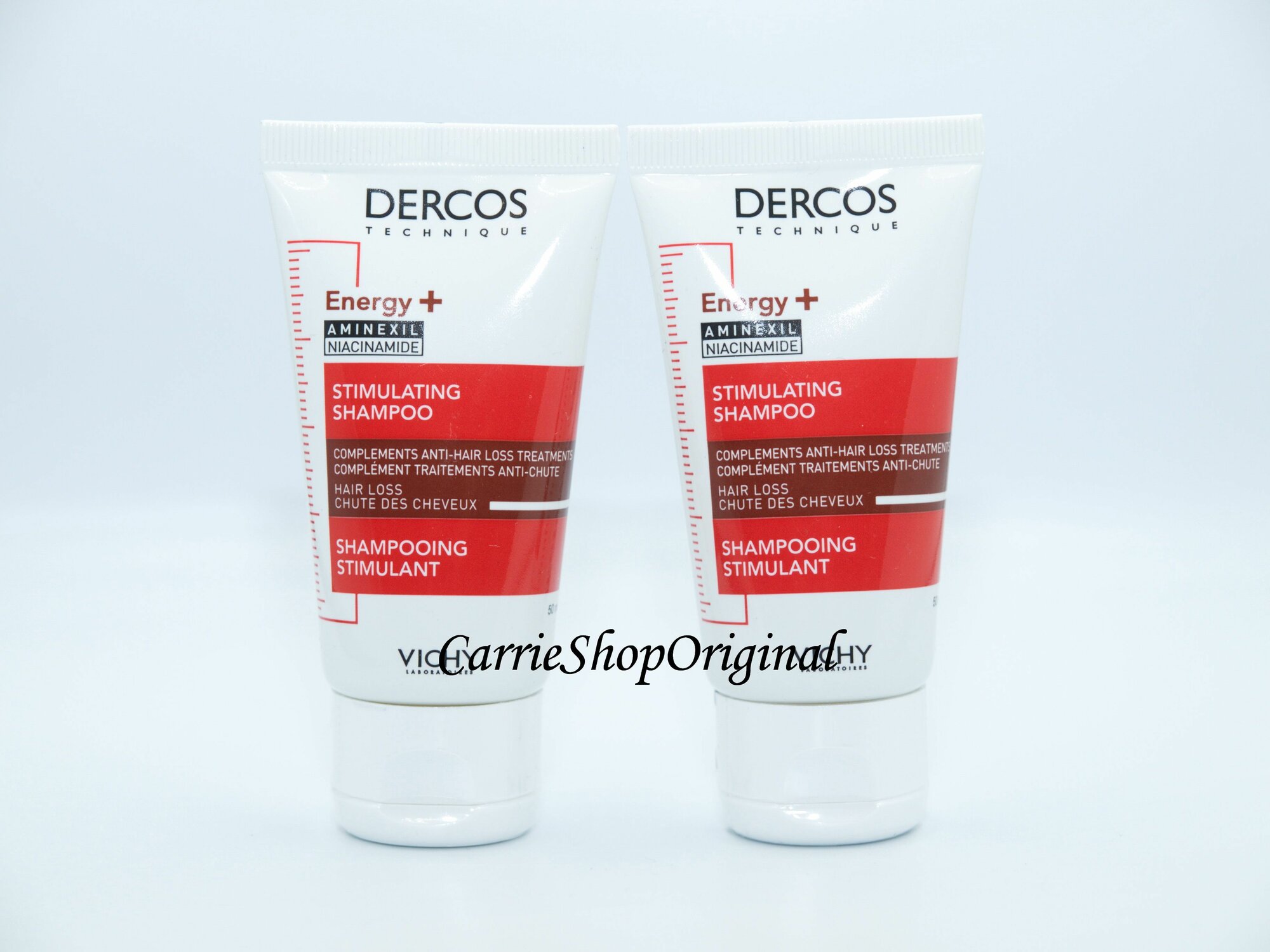 Dercos Energy+ Aminexil Шампунь тонизирующий от выпадения волос, 2 шт*50 мл