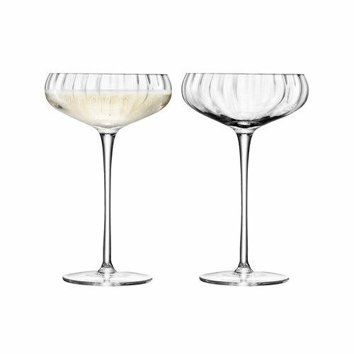 Набор из 2-х стеклянных бокалов-креманок для шампанского Aurelia, 300 мл, прозрачный, серия Бокалы и фужеры, LSA International, G730-11-776B