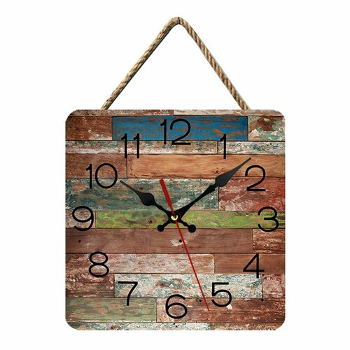 Креативные квадратные деревянные настенные часы 10'