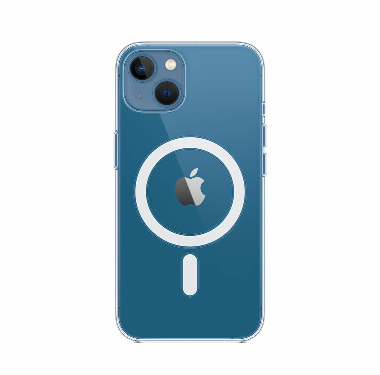 Пластиковый прозрачный чехол Clear Case MagSafe for Apple iPhone 13 A2710 — фото 1
